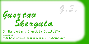 gusztav skergula business card